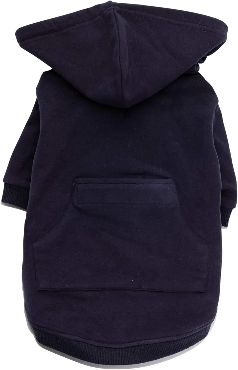 Zip Up Adventure Dog Hoodie with Hook & Loop Pockets and Adjustable Drawstring Hood - XXS to XXL - Multiple Colors - Comfortable & Versatile Dog Hoodies (Navy, XXS)