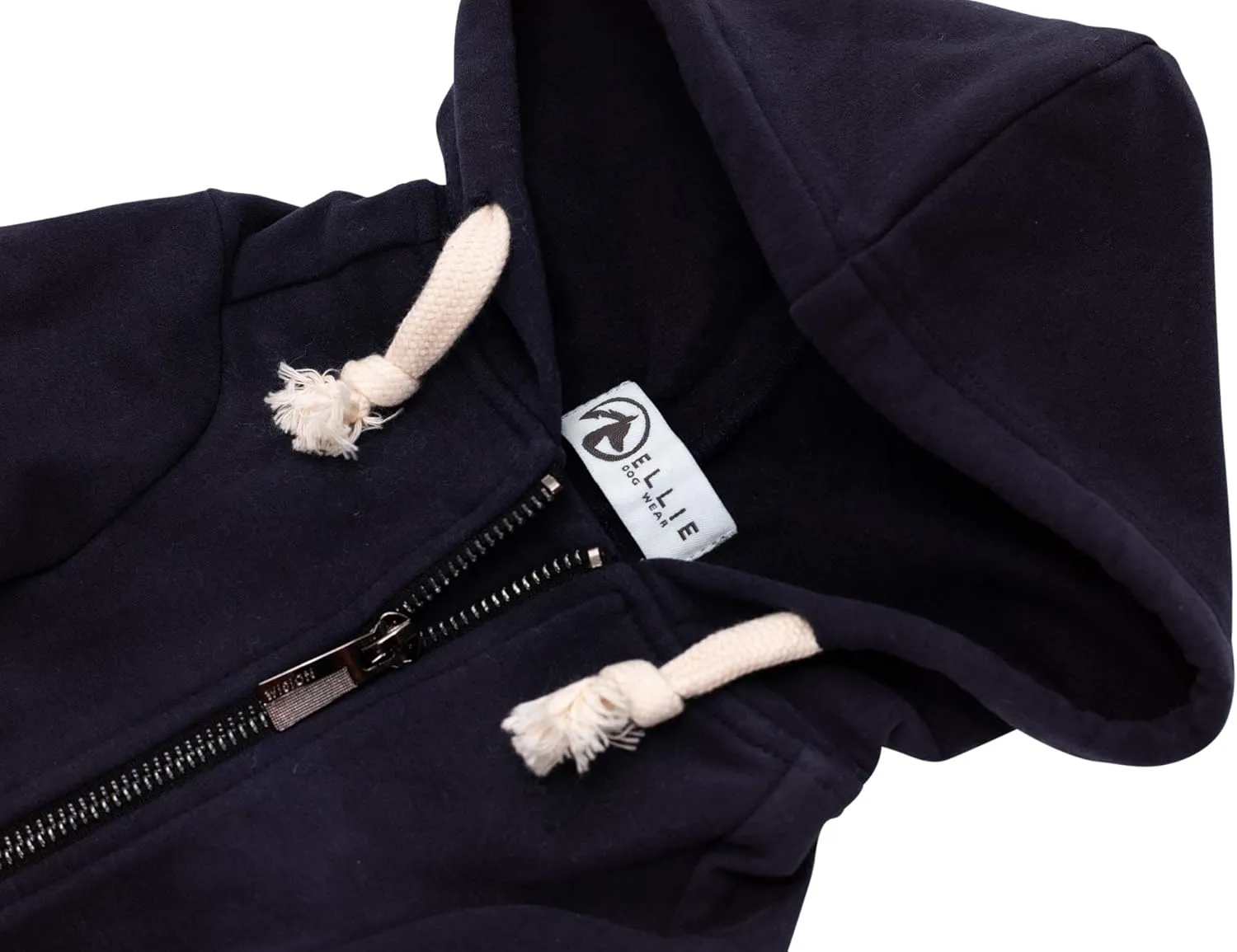 Zip Up Adventure Dog Hoodie with Hook & Loop Pockets and Adjustable Drawstring Hood - XXS to XXL - Multiple Colors - Comfortable & Versatile Dog Hoodies (Navy, XXS)
