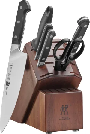 ZWILLING J.A. Henckels 7-pc ZWILLING Pro Knife Block Set, Black/Stainless Steel